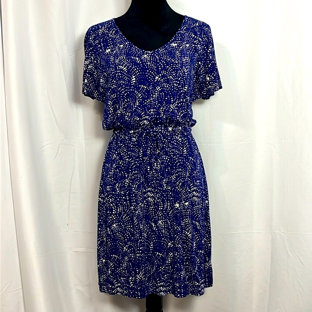 Gap knit dress (small) but will fit about a size 8 also. V neck
